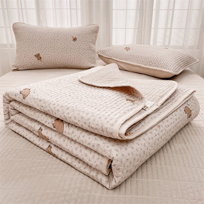 91家纺网 家纺一手货源 找家纺 恒爱 2025新款全棉印花单床盖 卡皮巴拉