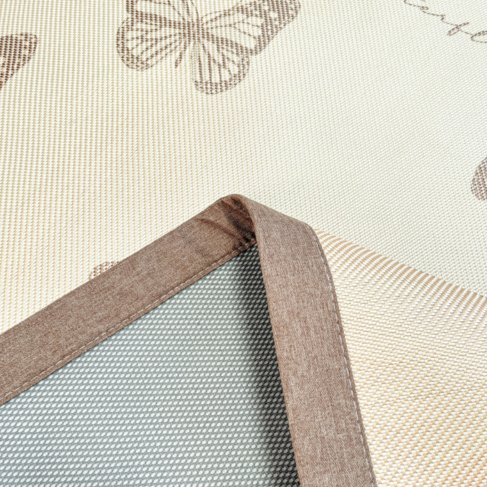 91家纺网 家纺一手货源 找家纺 慕澄家纺 2025新款小清新印花真冰藤系列凉席床席款 床席-翩翩蝴蝶