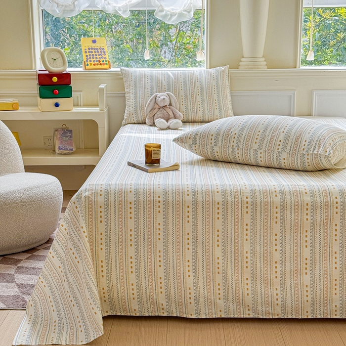 91家纺网 家纺一手货源 找家纺 2025新款全棉床单床笠 米娅 床单款