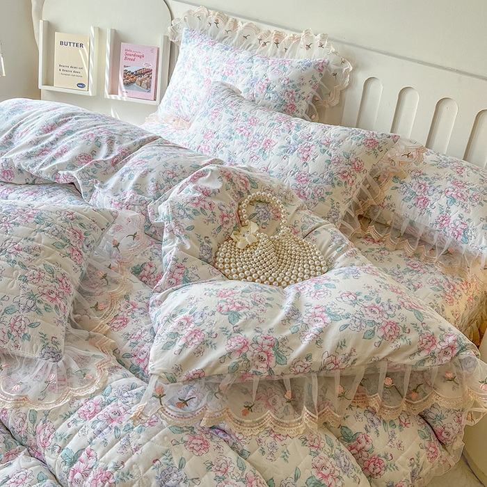 91家纺网 家纺一手货源 找家纺 网红馆 2025新款水洗棉印花床盖四件套 惠仁说