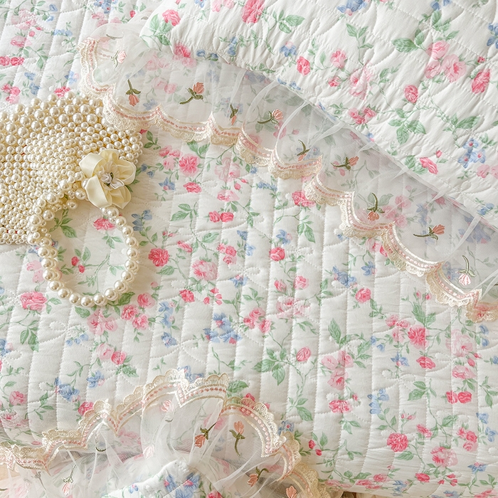 91家纺网 家纺一手货源 找家纺 网红馆 2025新款水洗棉印花床盖四件套 春不晚