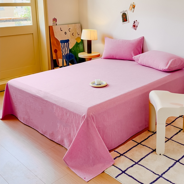 91家纺网 家纺一手货源 找家纺 （总）2025新款全棉色织水洗棉床单床笠