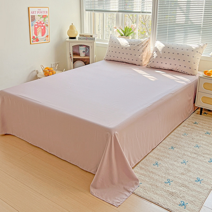 91家纺网 家纺一手货源 找家纺 2025新款水洗云朵糯糯棉简约风ins风小碎花被套床单款床笠款三四件套 蝴蝶结