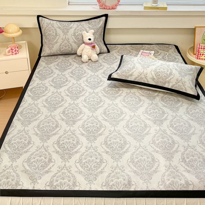 91家纺网 家纺一手货源 找家纺 慕澄家纺 2025新款小清新印花真冰藤系列凉席床席款 床席-威廉