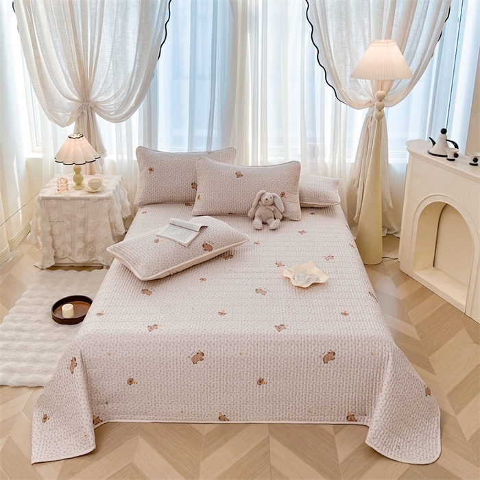 91家纺网 家纺一手货源 找家纺 恒爱 2025新款全棉印花单床盖 卡皮巴拉