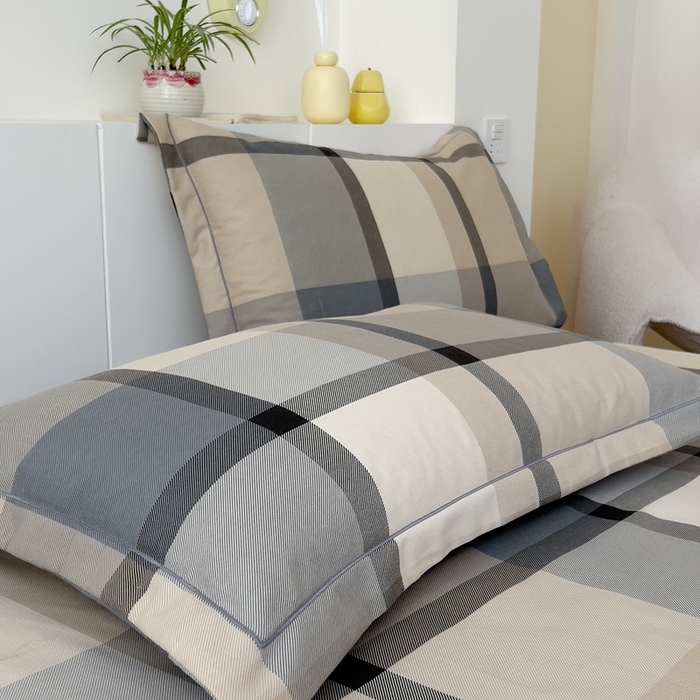 91家纺网 家纺一手货源 找家纺 优品阁 2024新款全棉磨毛四件套 曼迪-咖