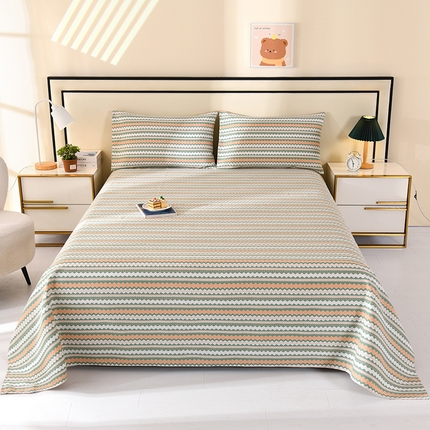 91家纺网 家纺一手货源 找家纺 （总）望淮家纺 2025新款老粗布凉席床单三件套