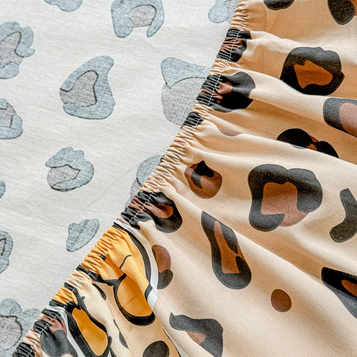 91家纺网 家纺一手货源 找家纺 2025新款全棉床单床笠 豹纹狗 床笠款