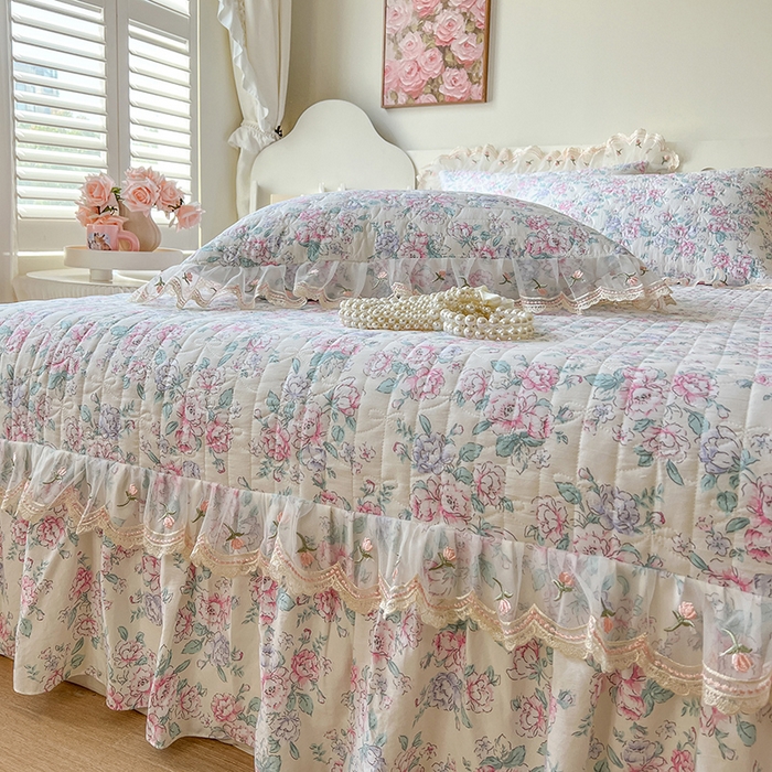 91家纺网 家纺一手货源 找家纺 网红馆 2025新款水洗棉印花床盖四件套 惠仁说