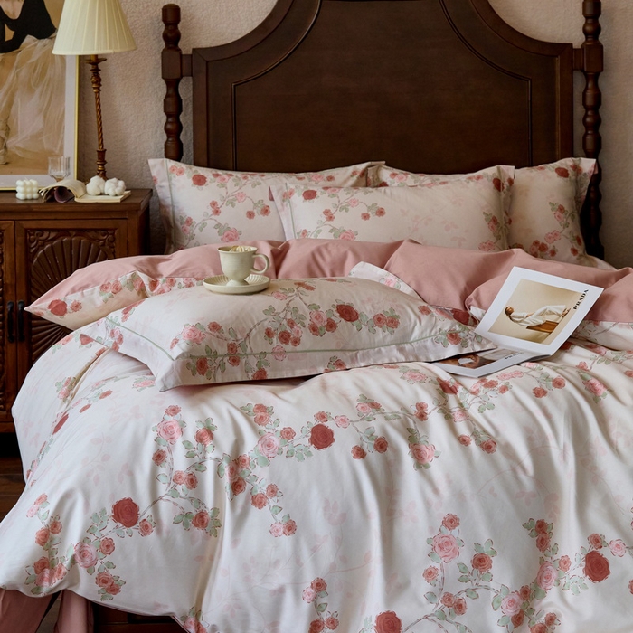 91家纺网 家纺一手货源 找家纺 （总）由丽家纺 2025新款柔棉数码印花四件套系列