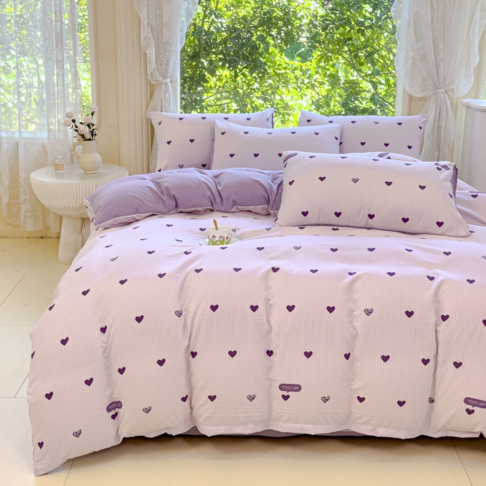 91家纺网 家纺一手货源 找家纺 （总）仟网汇 2025新款亲肤舒适提花小竺棉彩竹棉彩竺棉系列四件套