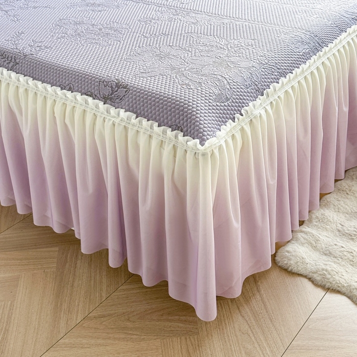 91家纺网 家纺一手货源 找家纺 2025新款冰豆豆凉感床裙凉席席子-花之恋系列冰豆豆床裙凉席-花之恋系列 花之恋-紫色