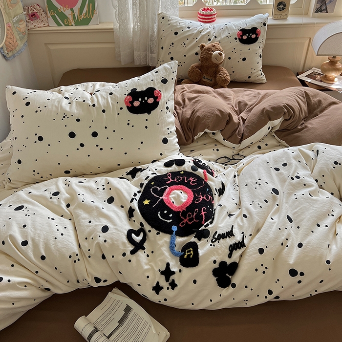 91家纺网 家纺一手货源 找家纺 （总）曼谷家纺 2025新款软糯毛巾绣水洗棉四件套