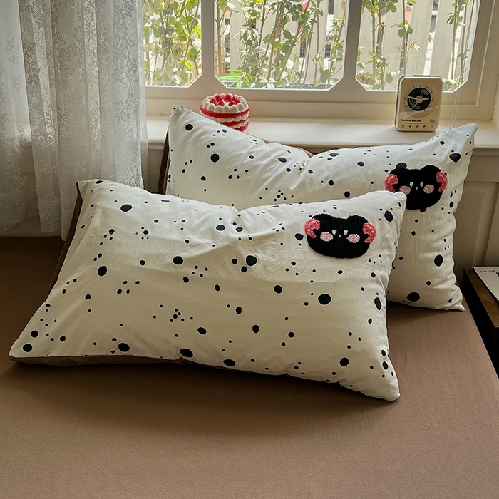 91家纺网 家纺一手货源 找家纺 曼谷家纺 2025新款软糯毛巾绣水洗棉四件套 音乐节-星球咖