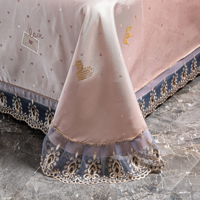 91家纺网 家纺一手货源 找家纺 席皇后 2025新款可机洗抗菌提花冰丝席 爱心