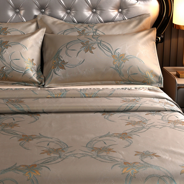 91家纺网 家纺一手货源 找家纺 席皇后 2025新款可机洗抗菌提花冰丝席 飞黄腾达