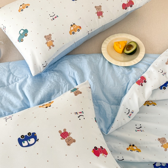 91家纺网 家纺一手货源 找家纺  （提供买家秀 爆款花型 不断货）2025新款水洗棉亲肤舒适印花夏被、夏被四件套 汽车园