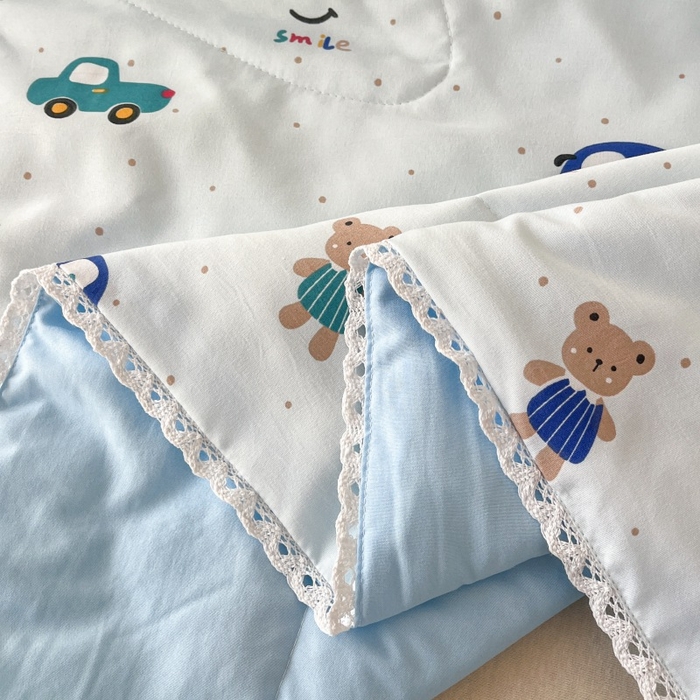 91家纺网 家纺一手货源 找家纺  （提供买家秀 爆款花型 不断货）2025新款水洗棉亲肤舒适印花夏被、夏被四件套 汽车园