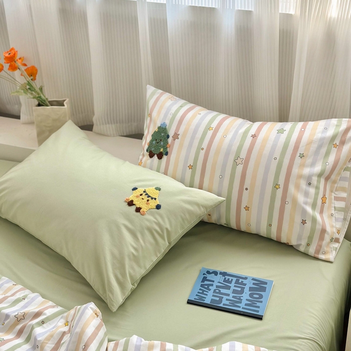 91家纺网 家纺一手货源 找家纺 （总）如意朵 2025新款可爱卡通全棉小清新毛巾绣夏被