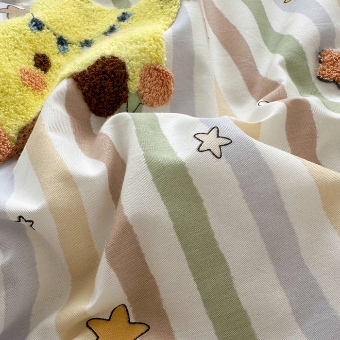 91家纺网 家纺一手货源 找家纺 （总）如意朵 2025新款可爱卡通全棉小清新毛巾绣夏被