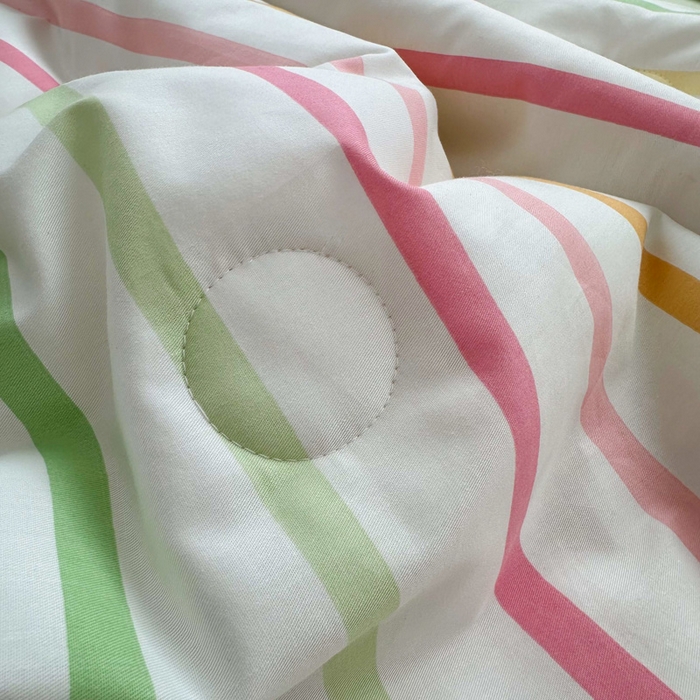 91家纺网 家纺一手货源 找家纺 如意朵 2025新款可爱卡通全棉小清新毛巾绣夏被 一起嗨