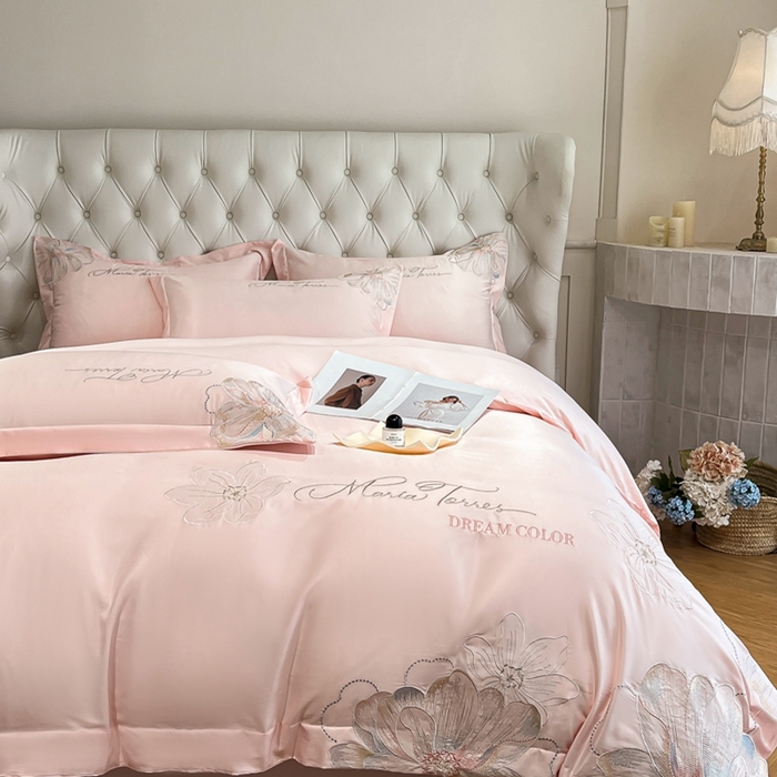 91家纺网 家纺一手货源 找家纺 （总）新方向 2025新款天丝刺绣四件套-时光