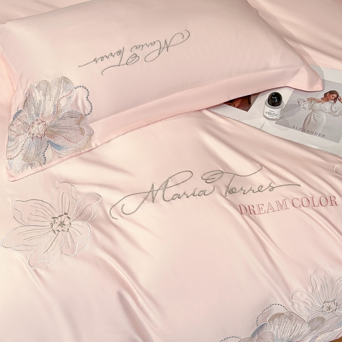 91家纺网 家纺一手货源 找家纺 （总）新方向 2025新款天丝刺绣四件套-时光