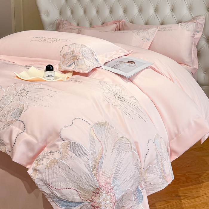 91家纺网 家纺一手货源 找家纺 （总）新方向 2025新款天丝刺绣四件套-时光