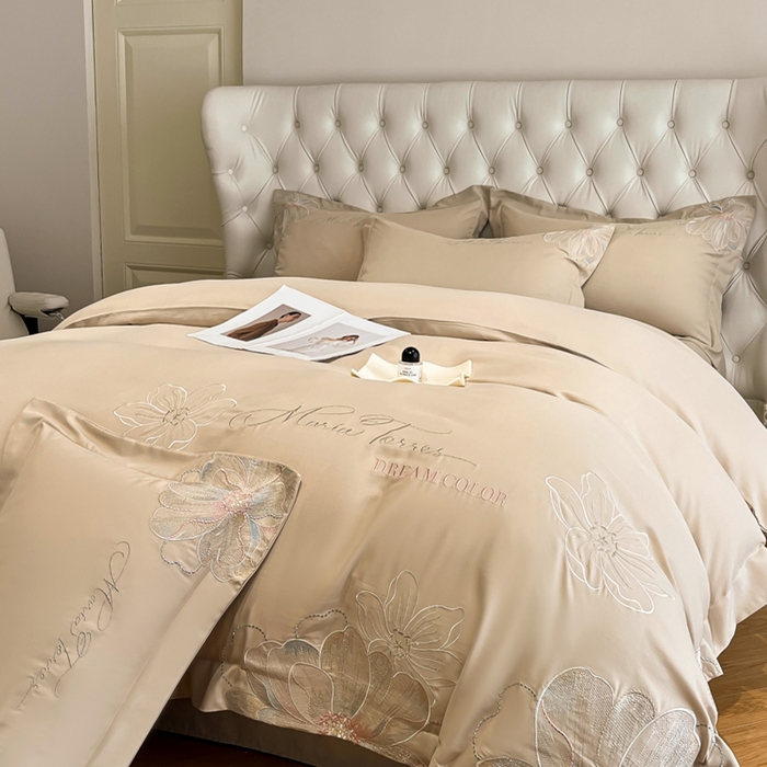 新方向 2025新款天丝刺绣四件套-时光 时光-香槟