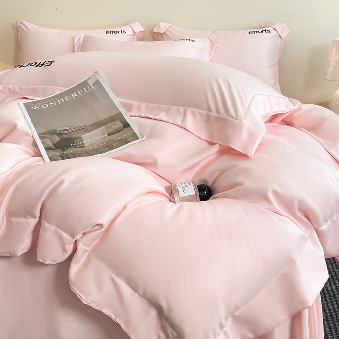 91家纺网 家纺一手货源 找家纺 新方向 2025新款天丝刺绣四件套-有理想 有理想-粉玉