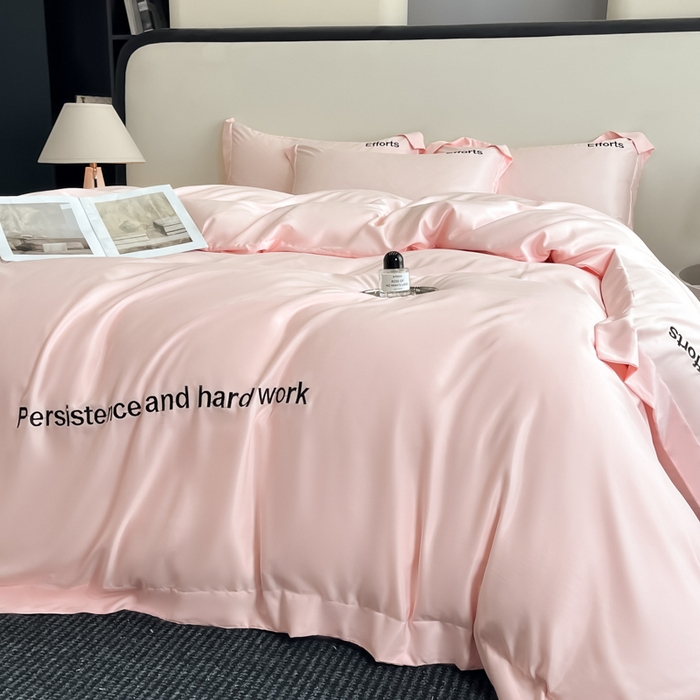 91家纺网 家纺一手货源 找家纺 新方向 2025新款天丝刺绣四件套-有理想 有理想-粉玉