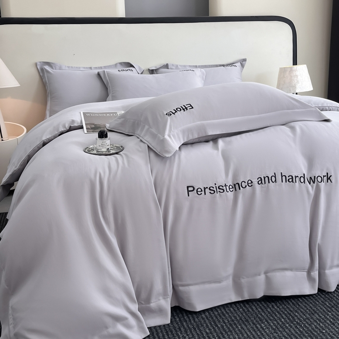 91家纺网 家纺一手货源 找家纺 新方向 2025新款天丝刺绣四件套-有理想 有理想-爵士灰