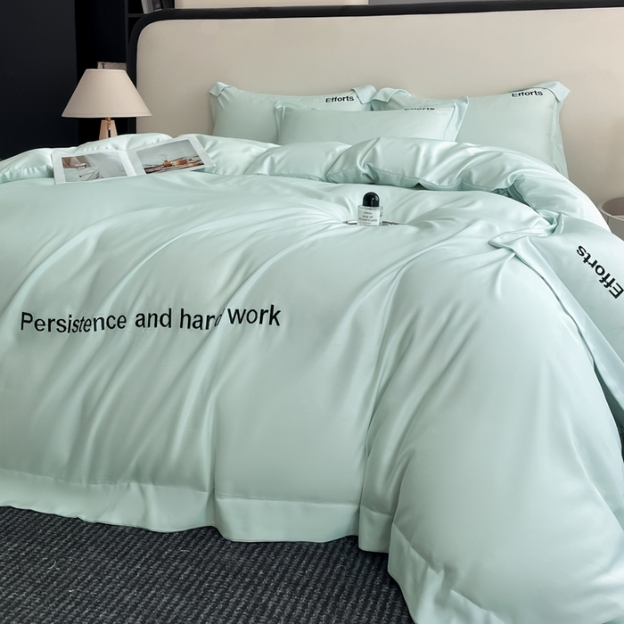 91家纺网 家纺一手货源 找家纺 新方向 2025新款天丝刺绣四件套-有理想 有理想-抹茶绿