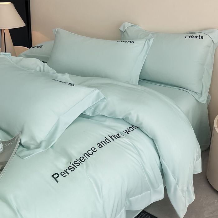 91家纺网 家纺一手货源 找家纺 新方向 2025新款天丝刺绣四件套-有理想 有理想-抹茶绿