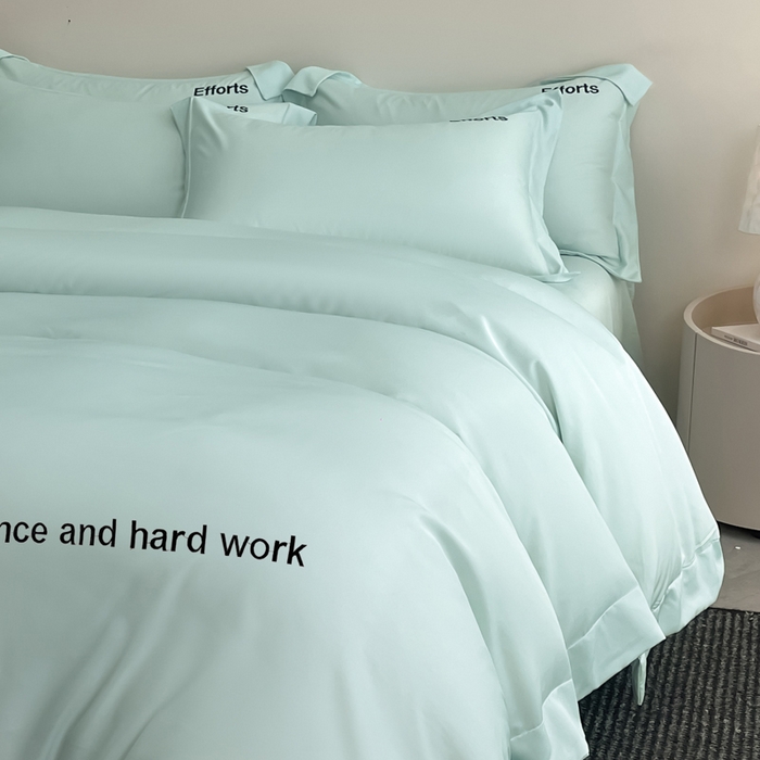 91家纺网 家纺一手货源 找家纺 新方向 2025新款天丝刺绣四件套-有理想 有理想-抹茶绿