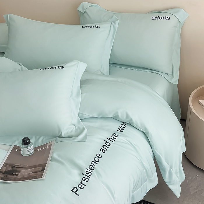 91家纺网 家纺一手货源 找家纺 新方向 2025新款天丝刺绣四件套-有理想 有理想-抹茶绿