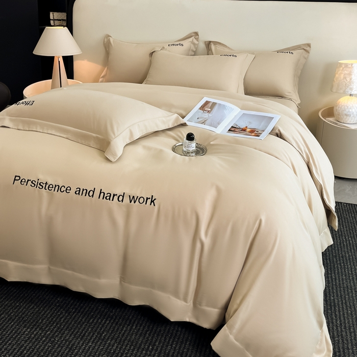 新方向 2025新款天丝刺绣四件套-有理想 有理想-香槟