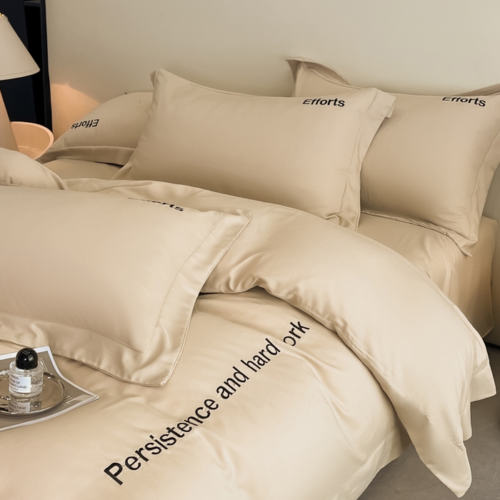 91家纺网 家纺一手货源 找家纺 新方向 2025新款天丝刺绣四件套-有理想 有理想-香槟