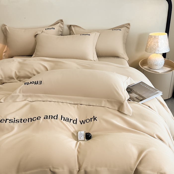 91家纺网 家纺一手货源 找家纺 新方向 2025新款天丝刺绣四件套-有理想 有理想-香槟