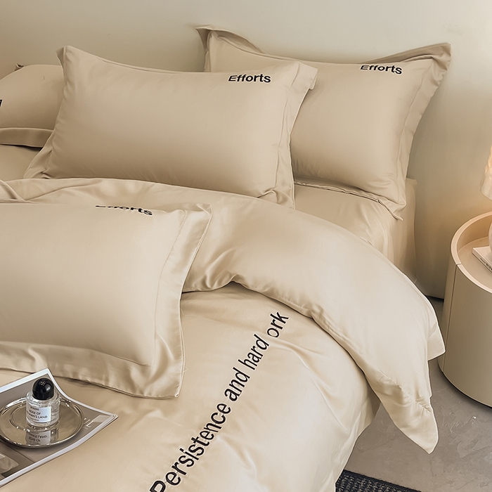 91家纺网 家纺一手货源 找家纺 新方向 2025新款天丝刺绣四件套-有理想 有理想-香槟