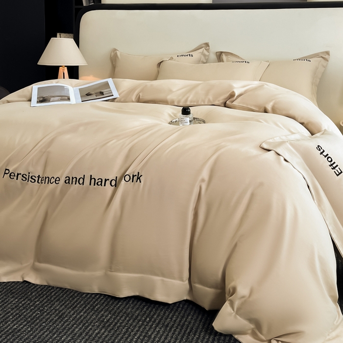 91家纺网 家纺一手货源 找家纺 新方向 2025新款天丝刺绣四件套-有理想 有理想-香槟