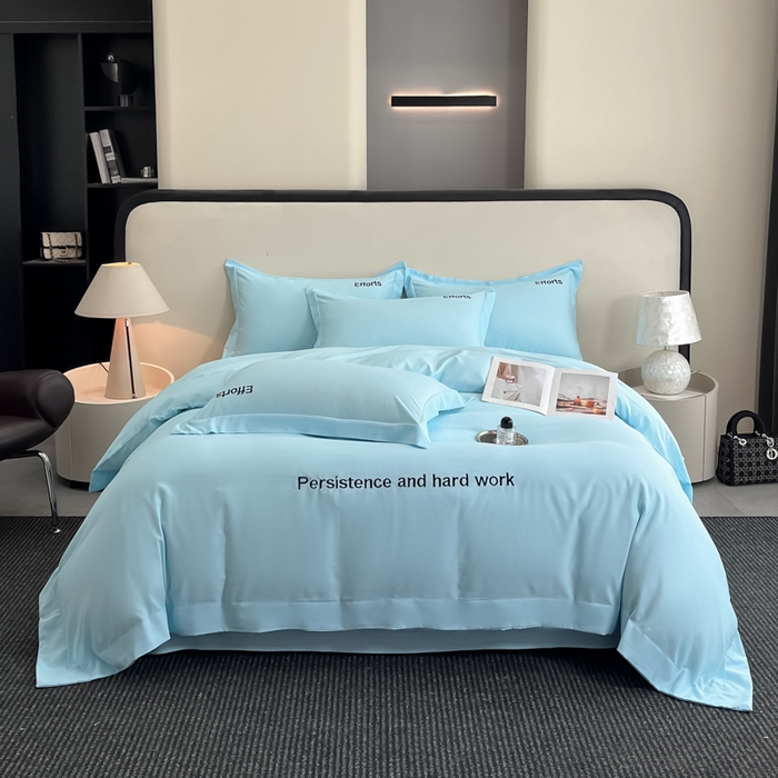 91家纺网 家纺一手货源 找家纺 新方向 2025新款天丝刺绣四件套-有理想 有理想-以太蓝