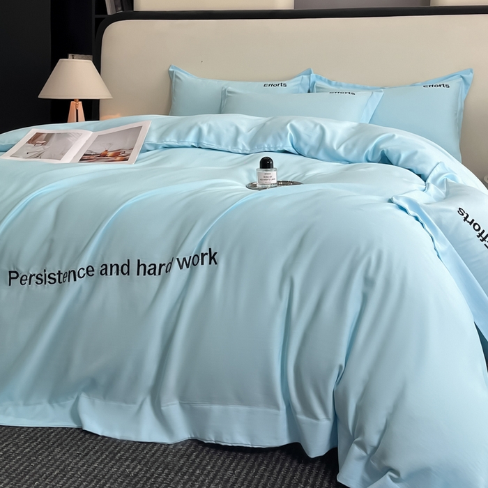 91家纺网 家纺一手货源 找家纺 新方向 2025新款天丝刺绣四件套-有理想 有理想-以太蓝