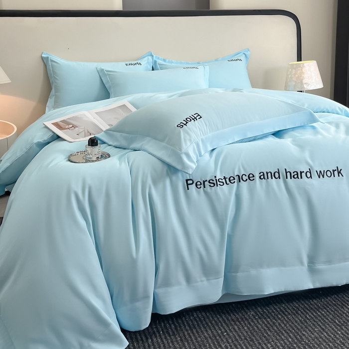 91家纺网 家纺一手货源 找家纺 新方向 2025新款天丝刺绣四件套-有理想 有理想-以太蓝