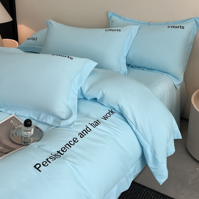 91家纺网 家纺一手货源 找家纺 新方向 2025新款天丝刺绣四件套-有理想 有理想-以太蓝