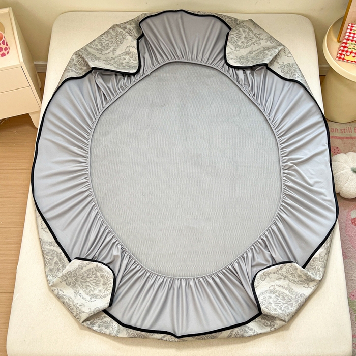 91家纺网 家纺一手货源 找家纺 慕澄家纺 2025新款小清新印花真冰藤系列凉席床笠款 床笠-威廉