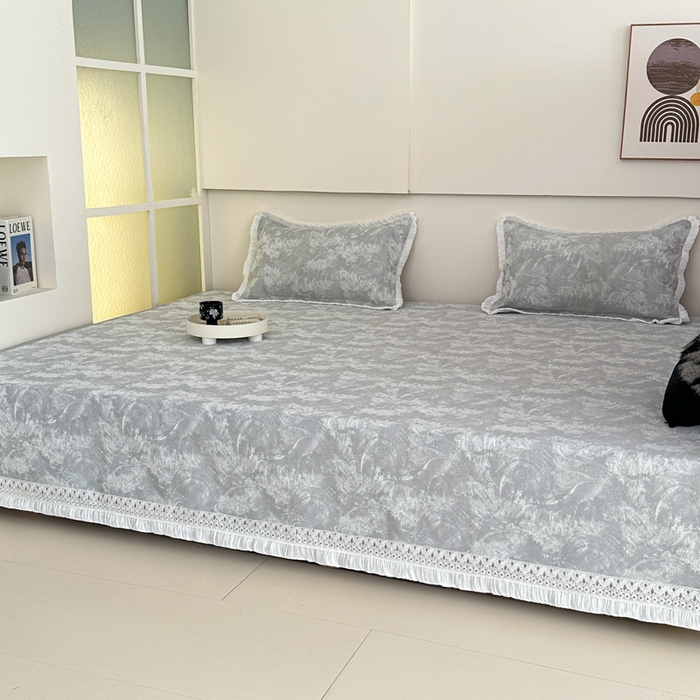 91家纺网 家纺一手货源 找家纺 手艺人家纺 2025新款亲肤舒适雪尼尔复合炕盖榻榻米垫炕垫 -XK3737-3753 XK3737灰