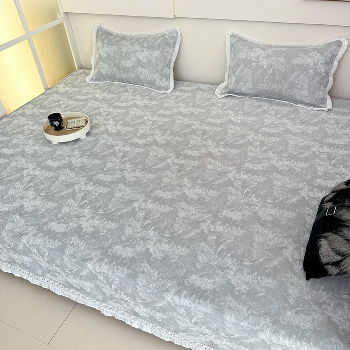 91家纺网 家纺一手货源 找家纺 手艺人家纺 2025新款亲肤舒适雪尼尔复合炕盖榻榻米垫炕垫 -XK3737-3753 XK3737灰