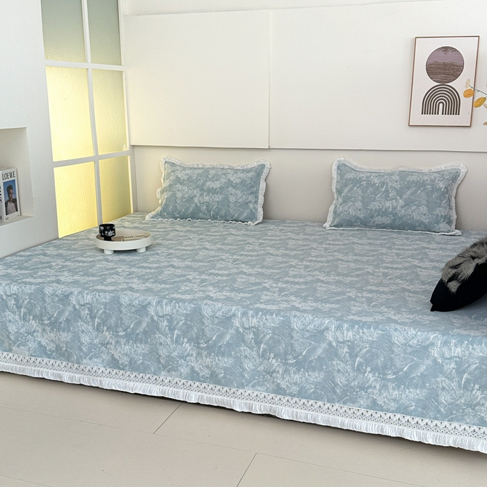 91家纺网 家纺一手货源 找家纺 手艺人家纺 2025新款亲肤舒适雪尼尔复合炕盖榻榻米垫炕垫 -XK3737-3753 XK3737蓝