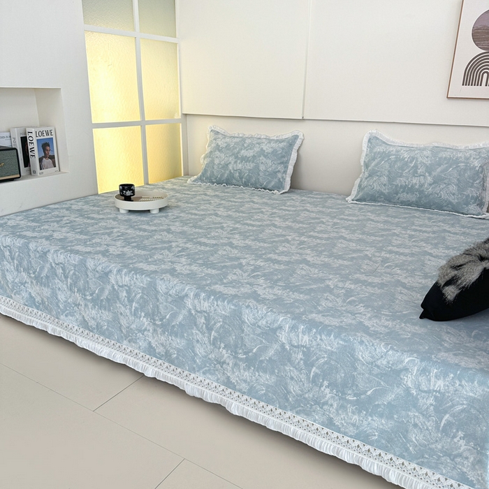 91家纺网 家纺一手货源 找家纺 手艺人家纺 2025新款亲肤舒适雪尼尔复合炕盖榻榻米垫炕垫 -XK3737-3753 XK3737蓝